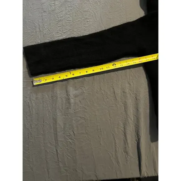 Lord & Taylor 100% Two-Ply Cashmere Cardigan Sweater Black XL Soft - Picture 6 of 7